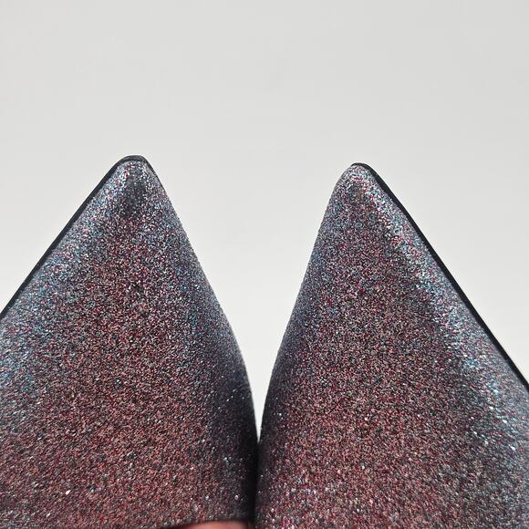 Jimmy Choo 100 Pumps Size 38 Pointed Toe‎ Glitter Heels - Picture 9 of 11